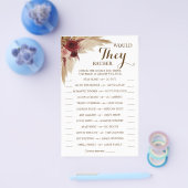 Würden sie lieber Pampas Grass Shower Game Card Flyer (Einzeln)