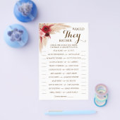 Würden sie lieber Pampas Grass Shower Game Card Flyer (Einzeln)