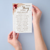 Würden sie lieber Pampas Grass Shower Game Card Flyer (Handgriff)