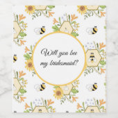 Würden Sie mein Bridesmädchen-Aufkleber sein? Weinetikett (Einzelnes Label)