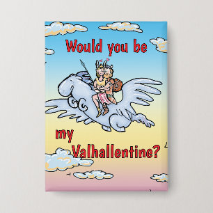 Würden Sie mein Valhallentiner Akryllischer Schlüs Button