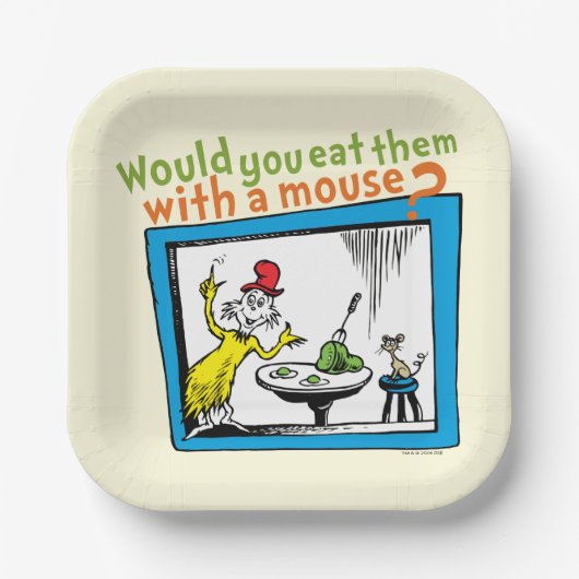 Würdest du sie mit einer Maus essen? Pappteller (Vorderseite)