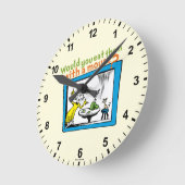 Würdest du sie mit einer Maus essen? Runde Wanduhr (Winkel)
