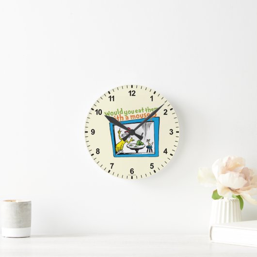 Würdest du sie mit einer Maus essen? Runde Wanduhr (Zuhause)