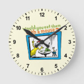 Würdest du sie mit einer Maus essen? Runde Wanduhr (Vorderseite)