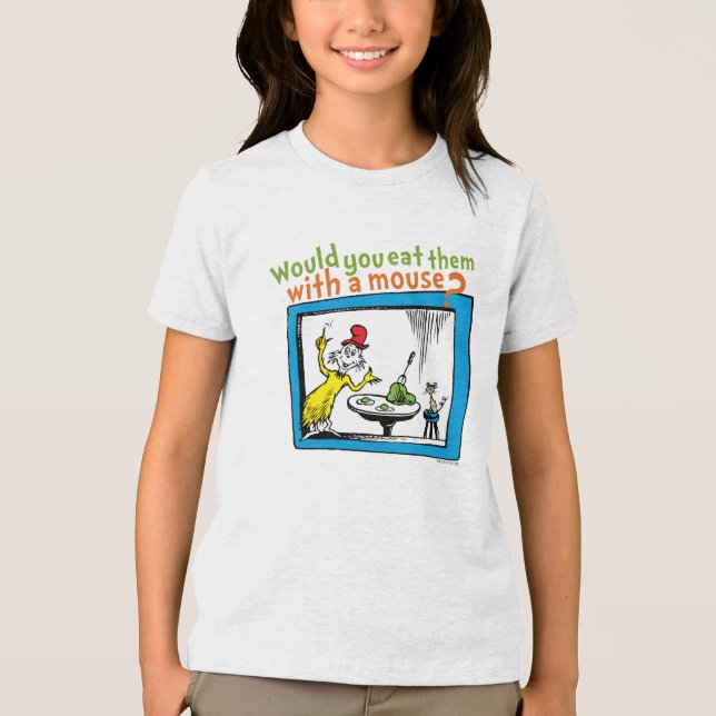 Würdest du sie mit einer Maus essen? Tri-Blend Shirt (Vorderseite)