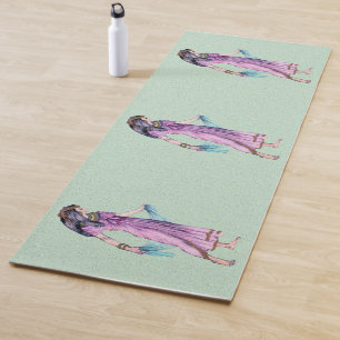 Würdevolle alte ägyptische Frauen-lila Kleidergr Yogamatte