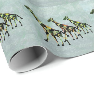 Würdevolle Giraffen Geschenkpapier