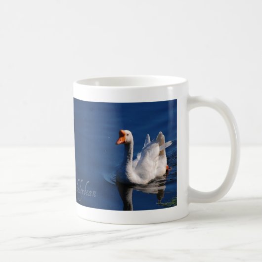 Würdevolle weiße Gans-Tasse Kaffeetasse (Rechts)