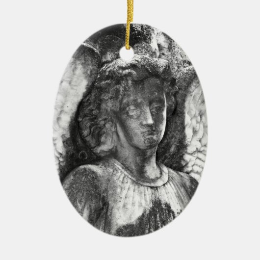 Würdevoller Engel Keramik Ornament (Vorne)