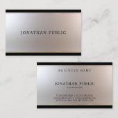 Würdevoller Glamour-einzigartiges Gold Stripes Visitenkarte (Vorne/Hinten)