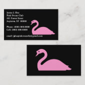 Würdevoller rosa Schwan vordere u. hintere ~ Visitenkarte (Vorne/Hinten)
