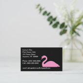 Würdevoller rosa Schwan vordere u. hintere ~ Visitenkarte (Stehend Vorderseite)