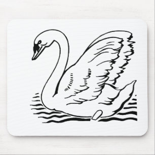 Würdevoller Schwan Mousepad