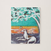 Würdevoller Windhund Puzzle (Vertikal)