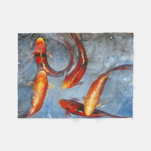 Würdevolles Koi I Fleecedecke (Vorderseite (Horizontal))