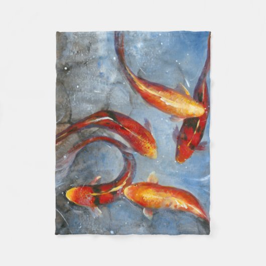 Würdevolles Koi I Fleecedecke (Vorderseite)