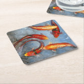 Würdevolles Koi I Rechteckiger Pappuntersetzer (angewinkelt)