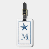 Würdevolles Strandstarfish-Monogramm BLAU