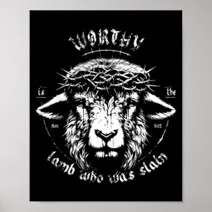 Würdig ist das Lamm, das geschlachtet wurde Offenb Poster