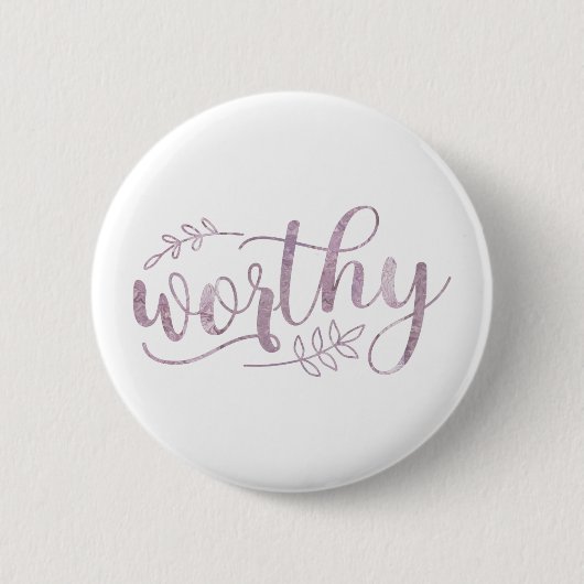 Würdige Boho-Kalligrafie Button (Vorderseite)