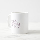 Würdige Boho-Kalligrafie Kaffeetasse (Vorderseite Links)