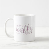 Würdige Boho-Kalligrafie Kaffeetasse (Links)