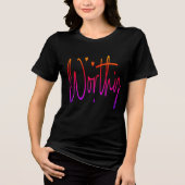 Würdige christliche Aussage Tri-Blend Shirt (Vorderseite)