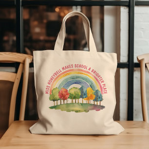 Würdigung der Lehrer Helle Ort Regenbogenwald Tragetasche