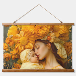 Würdigung der Mamas Wandteppich Mit Holzrahmen