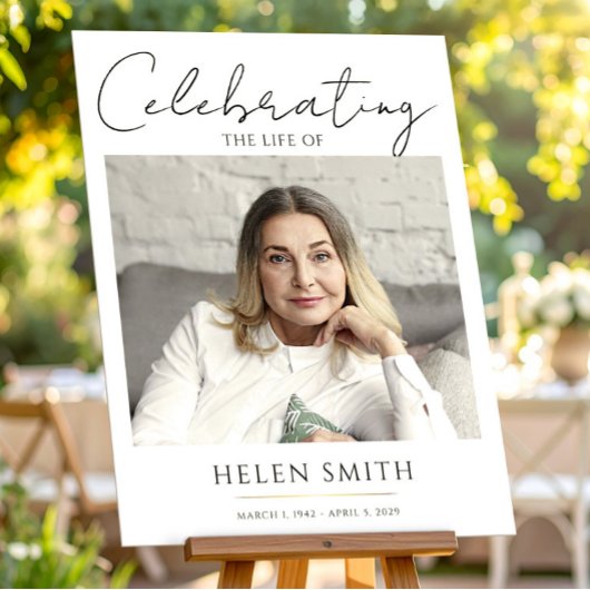 Würdigung des Lebens - Trauerfoto Beerdigung Poster