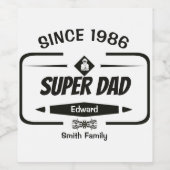 Würdigung des Superhelden Weinetikett (Einzelnes Label)