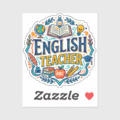 Würdigung für Englischlehrer Aufkleber (Blatt)