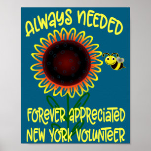 Würdigung New York Immer benötigte freiwillige Ane Poster