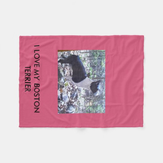 Wurf Bostons Terrier Fleecedecke (Vorderseite (Horizontal))