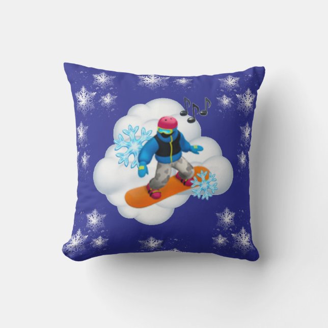 Wurf Kissen Snowboard-Stimmung  (Vorderseite)