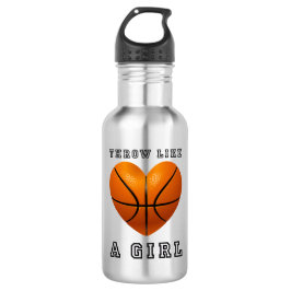 Wurf wie ein Mädchenbasketball Trinkflasche