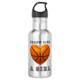 Wurf wie ein Mädchenbasketball Trinkflasche