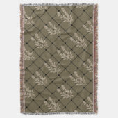Wurfdecke, Brauner Salbei-Design Decke (Vorderseite Vertikal)