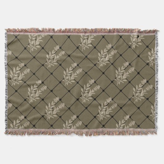 Wurfdecke, Brauner Salbei-Design Decke (Vorderseite)