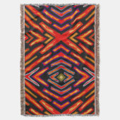 Wurfdecke Feurig Rot Orange Schwarz Decke (Vorderseite Vertikal)