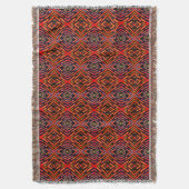 Wurfdecke Feurig Rot Orange Schwarz Decke (Vorderseite Vertikal)