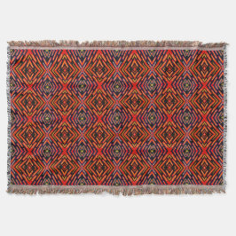 Wurfdecke Feurig Rot Orange Schwarz  Decke