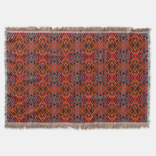Wurfdecke Feurig Rot Orange Schwarz Decke