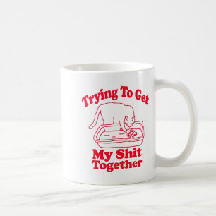 Würfe voll lustiger Katzenhumor Meme Katzenmutter Kaffeetasse