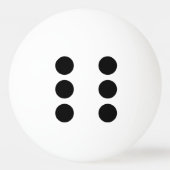 Würfel 6 tischtennisball (Vorderseite)