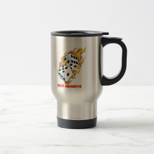 Würfel-Affe-Reise-Tasse 2 Reisebecher (Rechts)