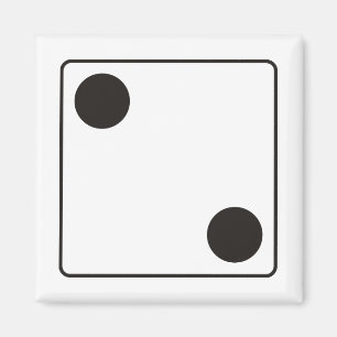 Würfel Anzahl der Augen 2 + dein Hintergrund. Magnet