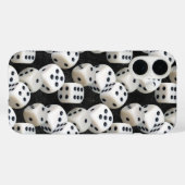 Würfel auf schwarzem Leder Case-Mate iPhone Hülle (Rückseite (Horizontal))