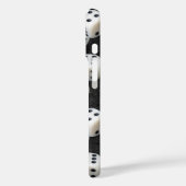 Würfel auf schwarzem Leder Case-Mate iPhone Hülle (Rückseite / Links)